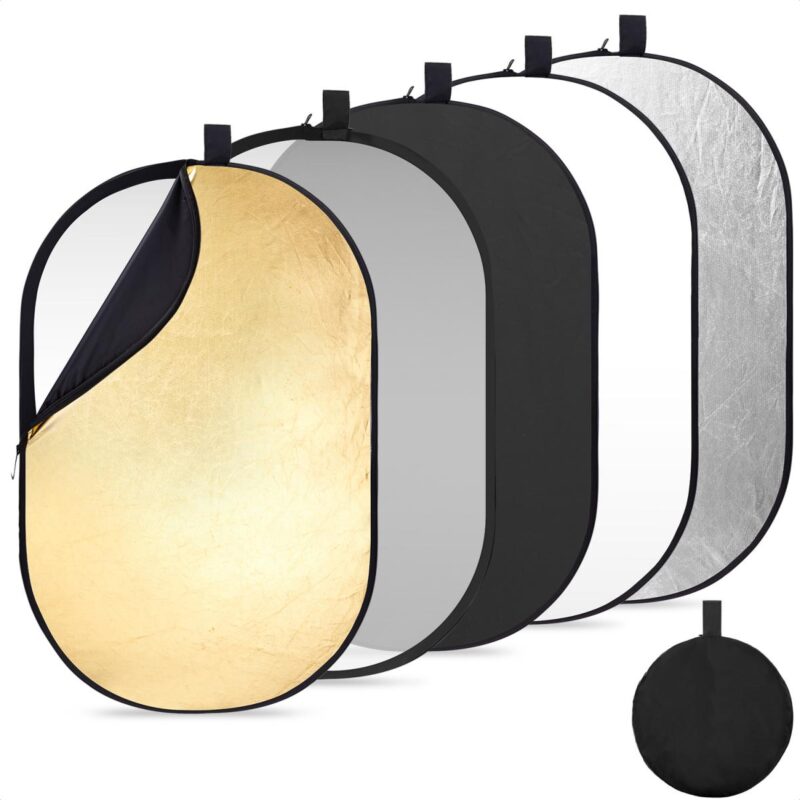 K&F Concept 100x150cm 5-in-1 Oval Foldable Reflector