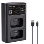 K&F NP-FW50 Dual Battery Charger with LCD Screen