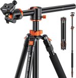 K&F Detachable Monopod Tripod T254A8+BH-28L with Extensio