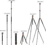 K&F Detachable Monopod Tripod T254A8+BH-28L with Extension - Image 6